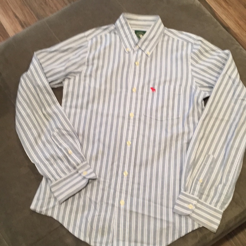 BOYS ABERCROMBIE & FITCH BUTTON DOWN SHIRT XL EUC